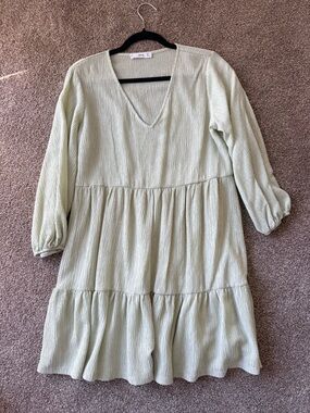 Mango Textured Light Sage Top